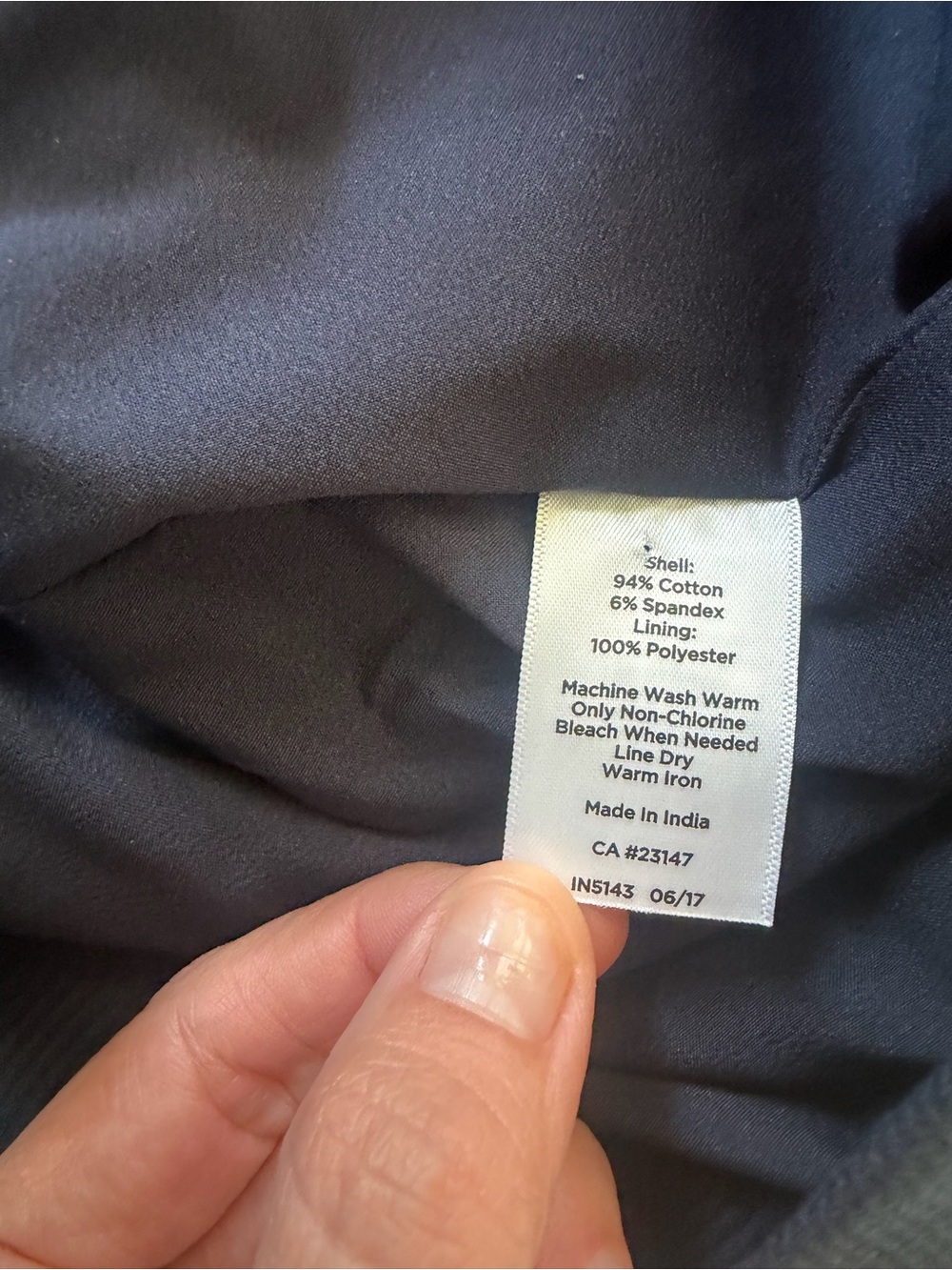 Talbots Navy Cotton Skirt Size 8 Gold Button Nautical Coastal Career 22” - Picture 5 of 5